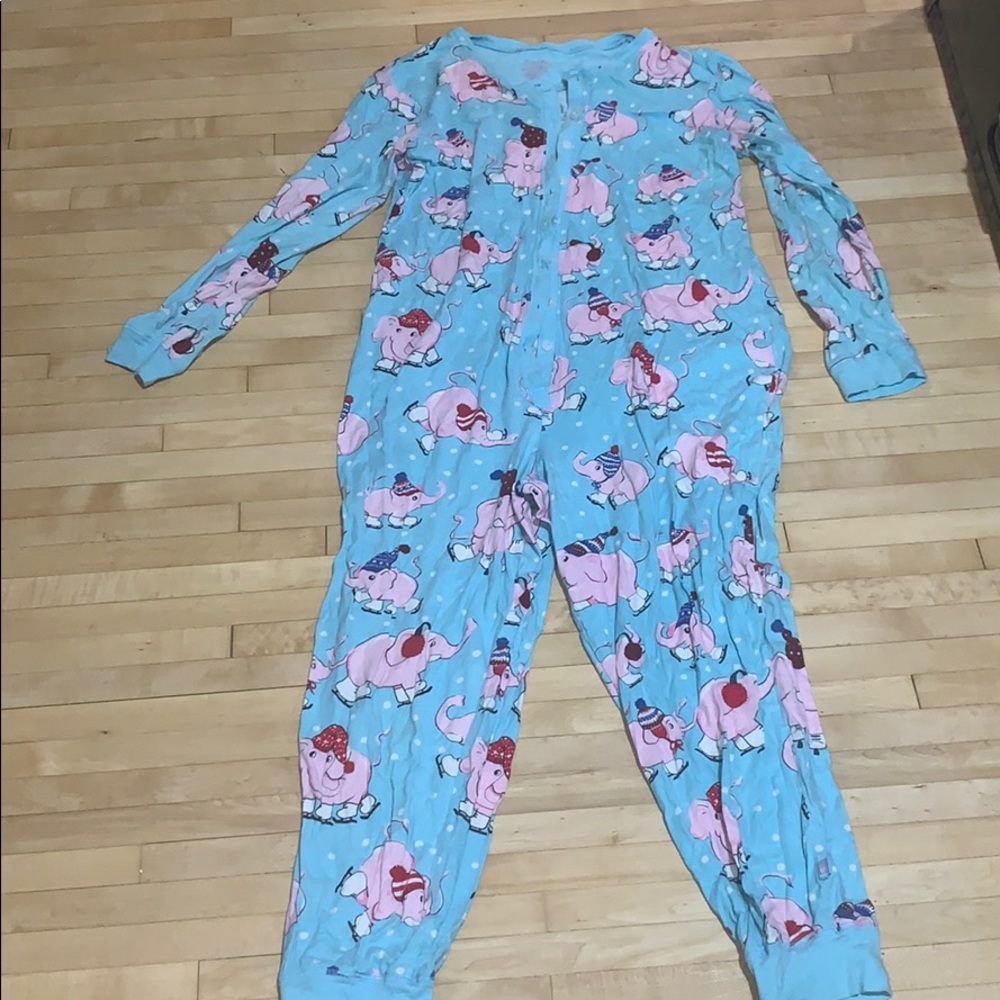 Pink Elephant Adult Onsie